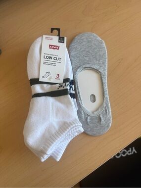 Levi's Low Cut No-Show Sock 3-Pack + Free New No Show in Grey